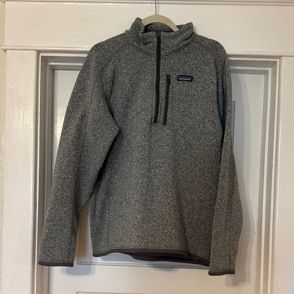 Patagonia Men's Zip-Up Better Sweater in Heather Gray